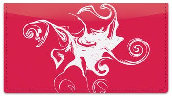 White Swirl Checkbook Cover