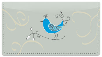 Whimsical Bird Checkbook Cover