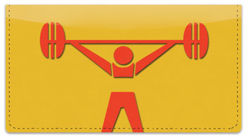 Weightlifting Checkbook Cover