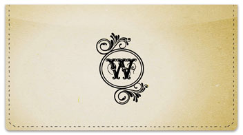 W Monogram Checkbook Cover