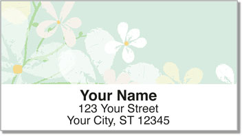 Green Bouquet Address Labels