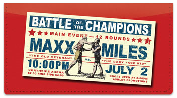 Vintage Boxing Checkbook Cover