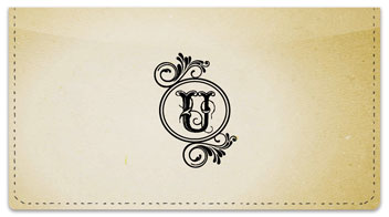 U Monogram Checkbook Cover