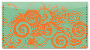 Two-Tone Twirl Checkbook Cover