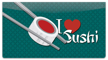 Sushi Roll Checkbook Cover