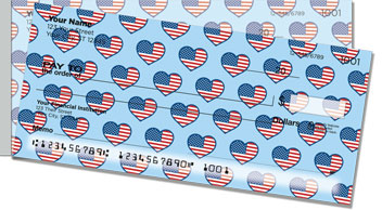 Patriotic Heart Side Tear Checks