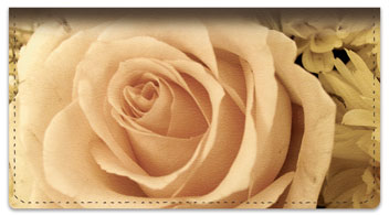 Beautiful Rose Checkbook Cover