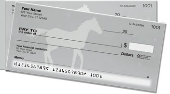 Horse Silhouette Side Tear Checks
