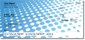 Blue Halftone Checks
