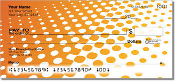 Orange Halftone Checks