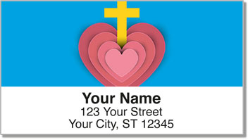 Christian Cross Address Labels