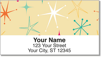 Retro Star Address Labels