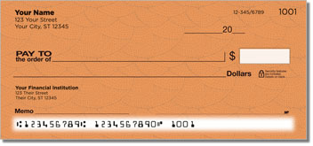 Orange Stipple Checks
