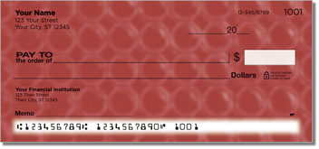 Red Bubble Pattern Checks