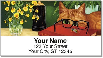 Contemplating Cats 2 Address Labels