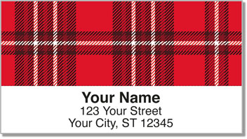 Plaid Pattern Address Labels