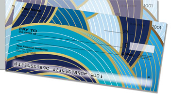 Cool Blue Curve Side Tear Checks