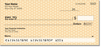 Orange Honeycomb Checks