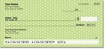 Green Honeycomb Checks