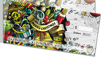 Christmas Doodle Side Tear Checks