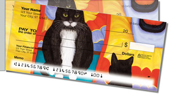 Contemplating Cats 4 Side Tear Checks