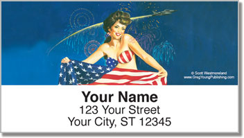 Pin Up Girl Address Labels