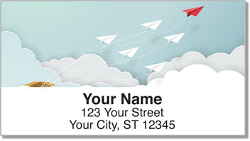 Paper Airplane Address Labels