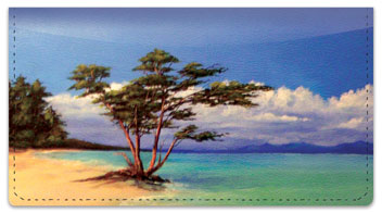 Tropical Shore Checkbook Cover