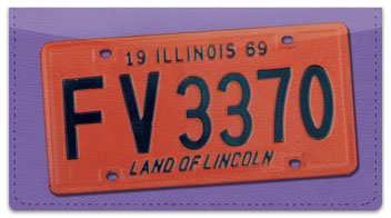 Illinois License Plate Checkbook Cover
