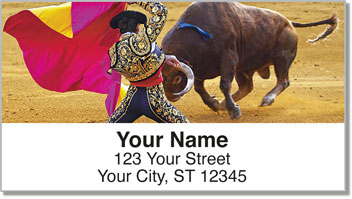 Spanish Bullfight Address Labels