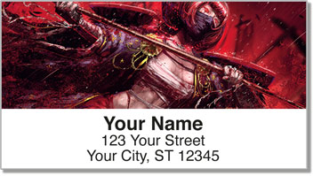 Ninja & Samurai Address Labels