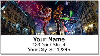 Whiteface Clown Address Labels
