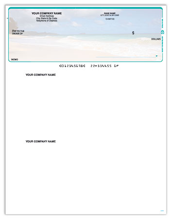 Beach Scene Microsoft Money Checks