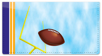 Purple & Yellow Football Fan Checkbook Cover