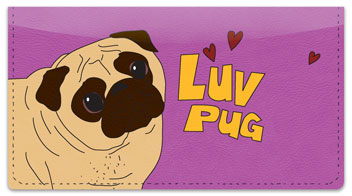 Pug Checkbook Cover