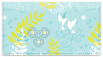 True Blue Checkbook Cover