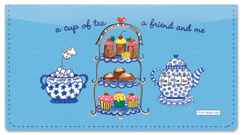 Carol Eldridge Tea Time Checkbook Cover