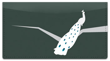 Proud Peacock Checkbook Cover