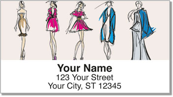 Fashion Model Address Labels