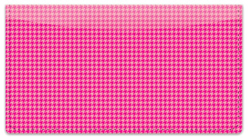Pink Houndstooth Checkbook Cover