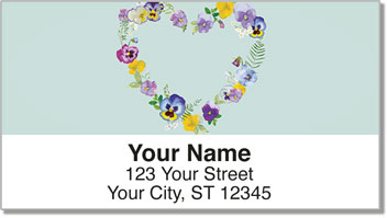 Pretty Pansy Address Labels