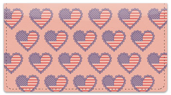 Patriotic Heart Checkbook Cover