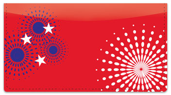 Patriotic Fireworks Checkbook Cover