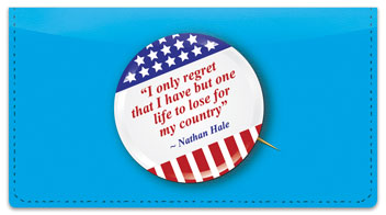 Patriotic Button Checkbook Cover