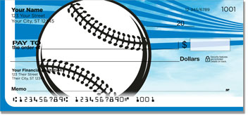 Blue Baseball Fan Checks