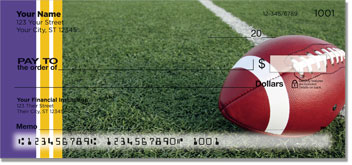 Purple & Yellow Football Fan Checks