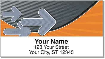Gray Swoosh Address Labels
