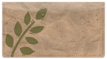 Painted Leaf Checkbook Cover