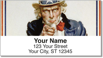 Uncle Sam & Friends Address Labels