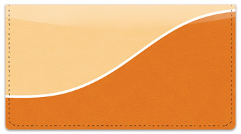 Orange Graceful Line Checkbook Cover